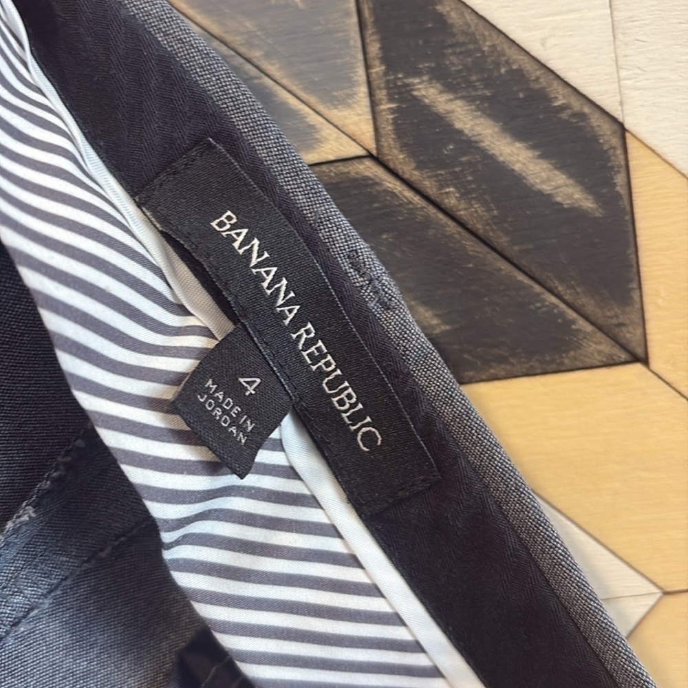 Banana Republic Logan Trousers Dress Pants Grey 4 - Picture 5 of 6